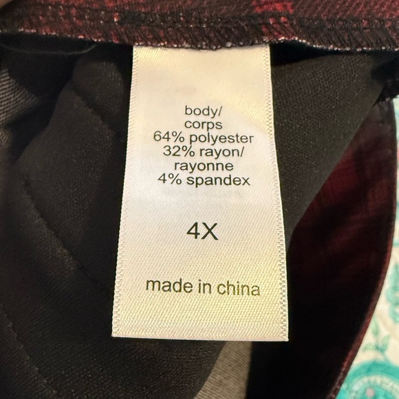 Maurice’s plus size buffalo plaid stretchy knit mini pull on skirt- NWT size 4x - Picture 4 of 8